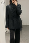 SAMUEL GUI YANG Wool Jacket AW22LEE01-1 Black